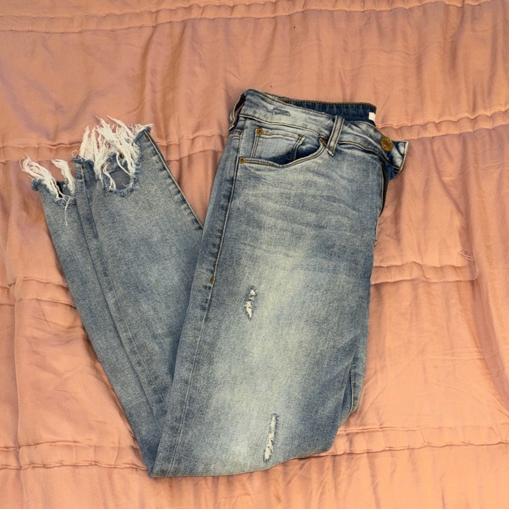 STS Blue Light Wash Distressed Boyfriend Jeans